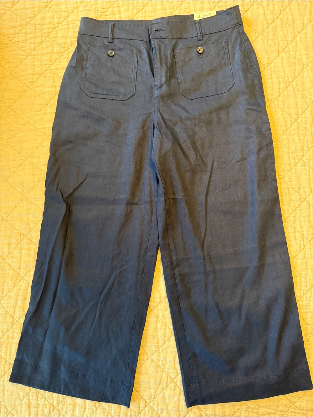 NWT Loft Navy The Palmer Wide Leg